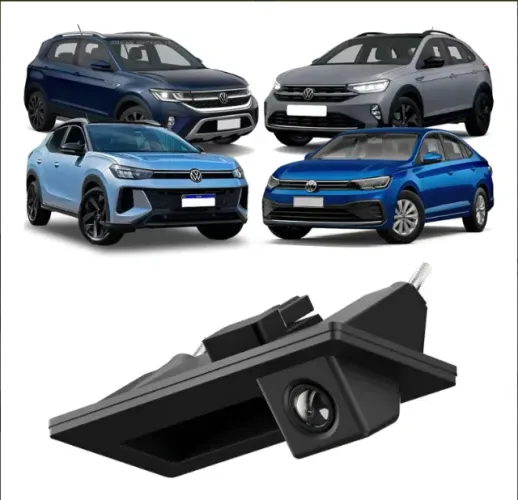 Câmera de Ré Faaftech Original VW Nivus T-cross Tera Virtus FT-CAM-VW3 - Plug and Play