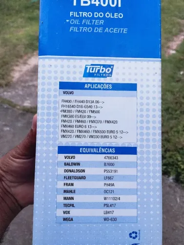 Filtros de óleo de motores