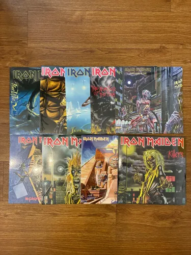 Lot 9 Álbuns Disco de vinil Iron Maiden lacrados