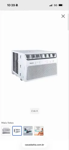 10000 Btus Frio Wi-fi com App Connect Life Aw-10cwbrvgu02 Branco 127v - 110V
