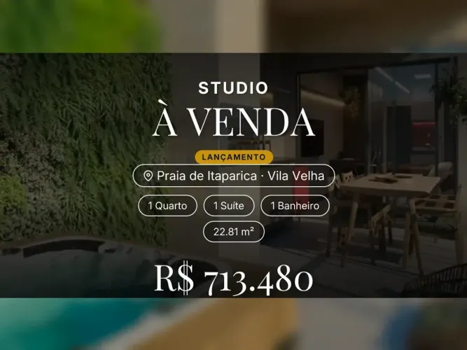 Praia de Itaparica: Studio Garden com lazer completo e segurança moderna!
