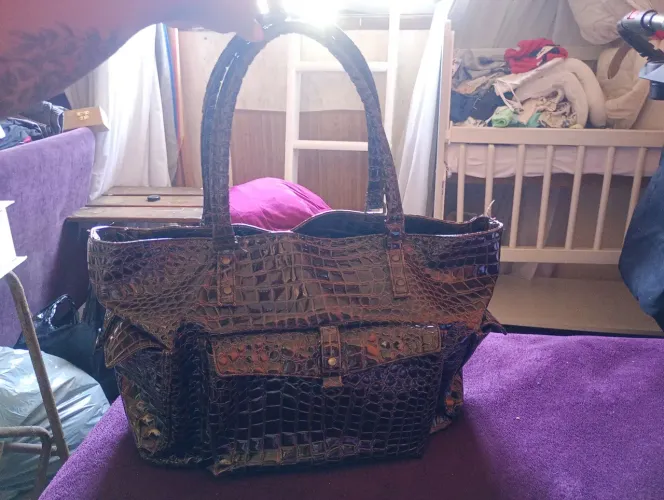 Bolsa couro de cobra Cortella