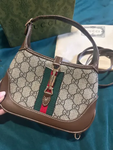 bolsa pequena de couro legítimo jackie 1961 italiana inspiração Gucci