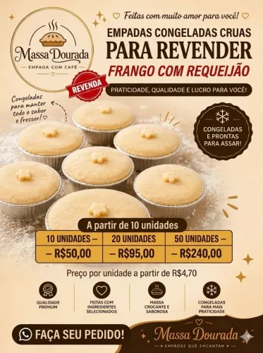 EMPADA DE FRANGO COM REQUEIJÃO PRA REVENDA