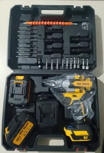 Chave de Impacto War Shark, 48V 2 baterias, 1500NM, Maleta Completa