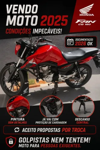 HONDA CG FAN 160 - ANO 2025<br>