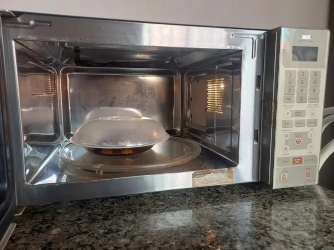 Microondas 127v inox com GRILL