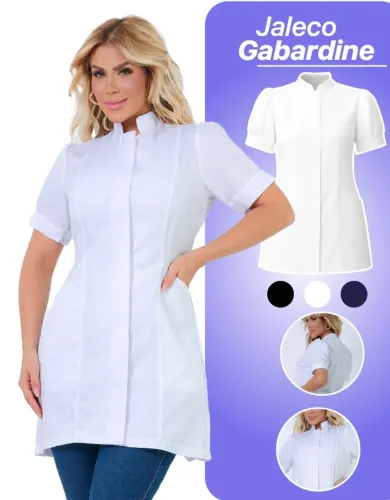 Jaleco Gabardine Uniforme Manga Curta - A Escolha dos Profissionais que Exigem Excelência