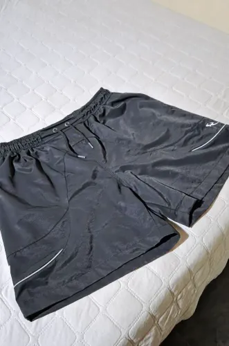 shorts barra circular b garça preto