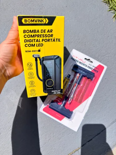 Bomba de ar portátil para pneu