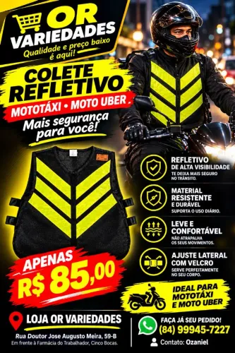 COLETE REFLETIVO MOTOBOY