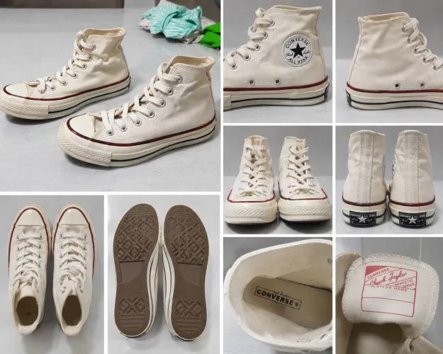 Tênis Converse All Star Cano Alto Off White Original - Com Marcas de Uso