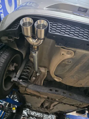 Ponteira dupla Inox 3.5" com eliminador final Polo Tsi e GTS