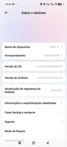 Redimi 15 256 gigas 8+4 ram