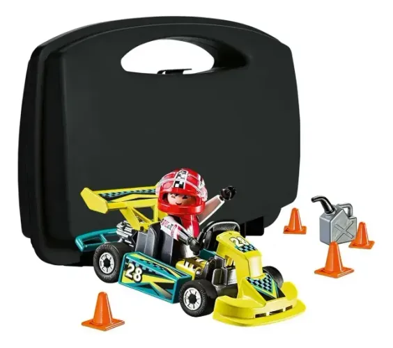 Playmobil Action Go-Kart Racer com maleta 29 peças - 9322 novo selado