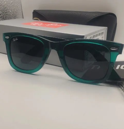 Ray ban wayfarer transparente verde rb2140 oculos de sol green