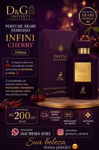 Perfume Árabe Infini Cherry 100ml