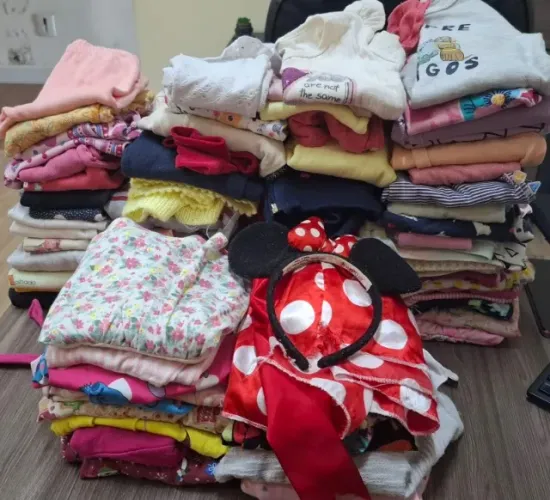 Lote de bebê menina p m g