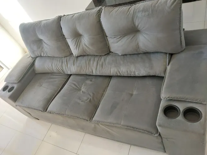 Sofá 3 Lugares Retrátil Reclinável