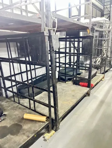 PORTA PALET FERRO SUPER REFORÇADO GRADE GAIOLA ESTANTE PRATELEIRA FERRO