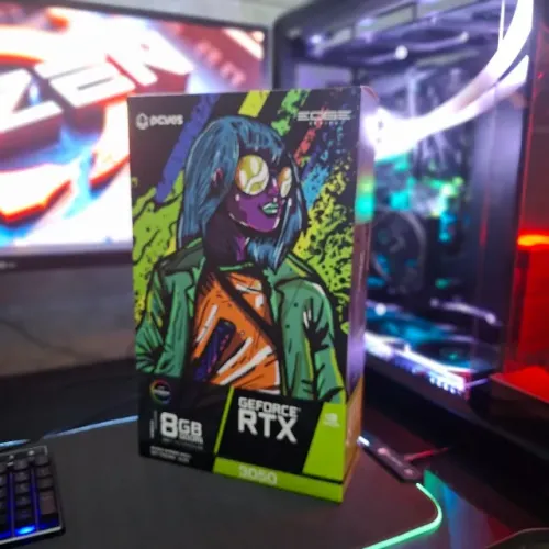 Placa De Vídeo RTX 3050 NVIDIA Geforce, 8GB, Branco - RGB
