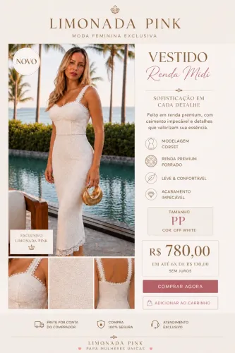 Vestido novo Limonada Pink