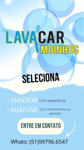 Lavador com experiência ou Aprendiz