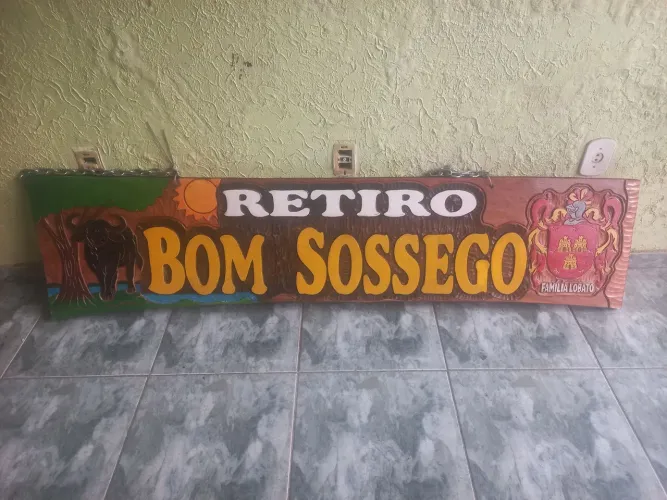 PLACA ENTALHADA EM MADEIRA PARA CHACARAS E SÍTIO ETC * WHATSAPP