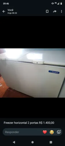Freezer horizontal 2 portas