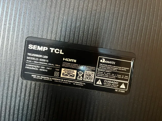 Tv TCL de 43 polegadas