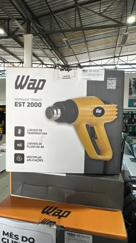SOPRADOR TERMICO 2000W 2 ESTAGIOS 400ºC A 600ºC EST 2000 220V - WAP