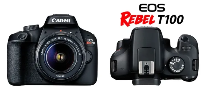 Cânon t100 com lente 18-55mm Wi-Fi