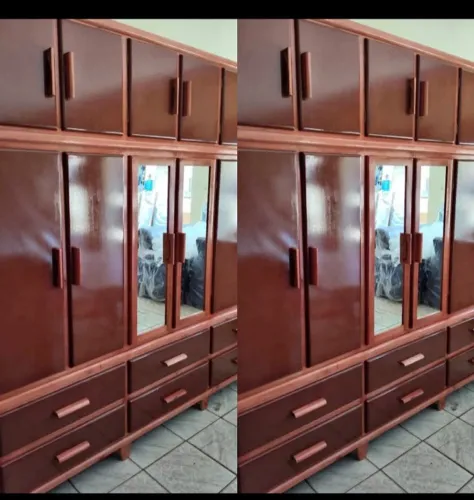 Guarda roupa novo de madeira triplex 6 portas 6 gavetas gigante 2800