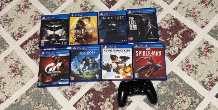 PlayStation 4 2TB + 8 jogos em perfeito estado