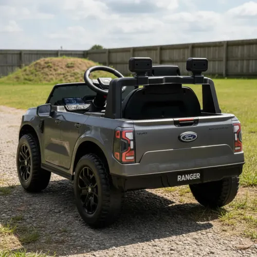 Carrinho elétrico infantil Ford ranger 12v cinza