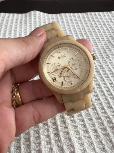 Relógio Guess Original Feminino Importado dos EUA Off White Marmorizado