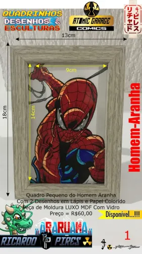 Quadro Pequeno do Homem Aranha