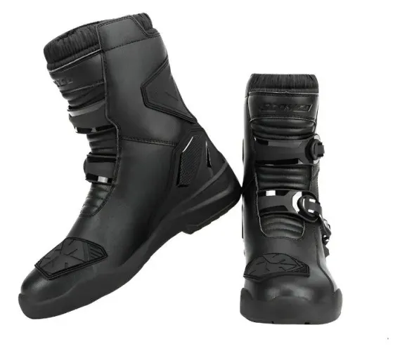 Bota longa de turismo touring com proteção integrada