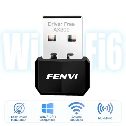 Adaptador Wi-Fi 6 USB Fenvi Dual Band 2.4G e 5G AX300 em São Luís ma