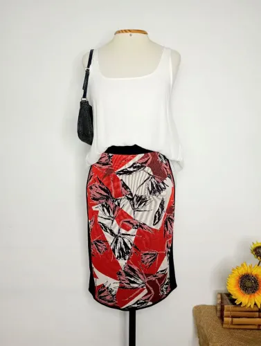 Saia ANIMALE Malha Estampada Tamanho P