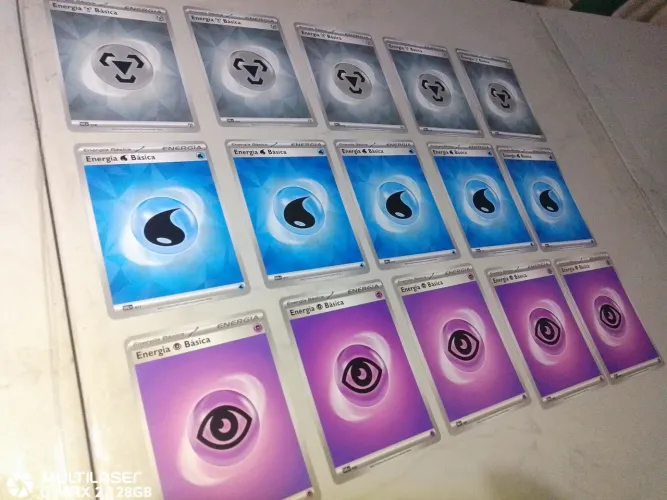 03 kit de cartas pokémon energia original