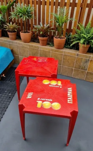 Mesa plástica bar reforçada