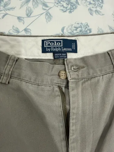 Calça Polo Rauph Laurent estilo alfaiataria cinza