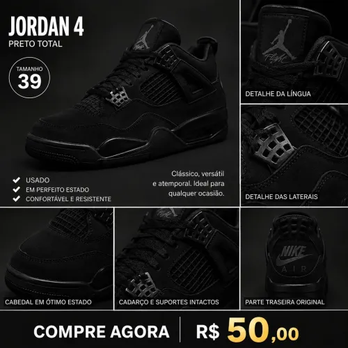 Tênis Air Jordan 4 TAM 39