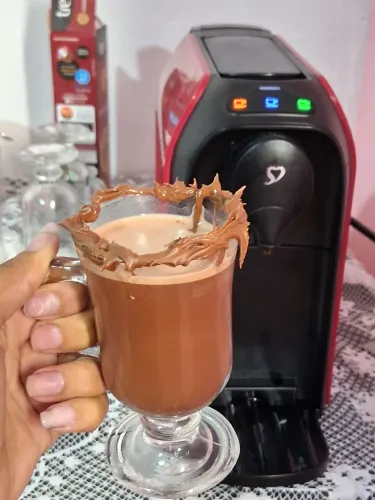 Cafeteira 3 corações vermelha