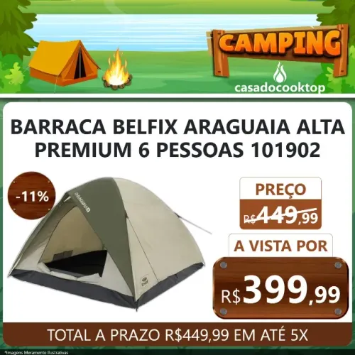BARRACA BELFIX ARAGUAIA ALTA PREMIUM 6 PESSOAS 101902
