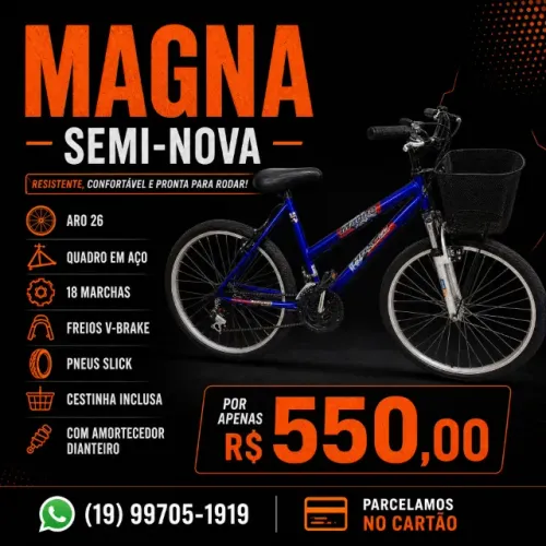 Bicicletas Semi-Novas com Amortecedor (MAGNA e GTS M3)