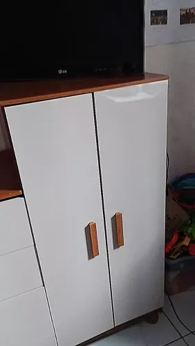 Cômoda Roupeiro Infantil Organizadora 4 Gavetas Porta Guarda-Roupas Bebê quarto multifunci