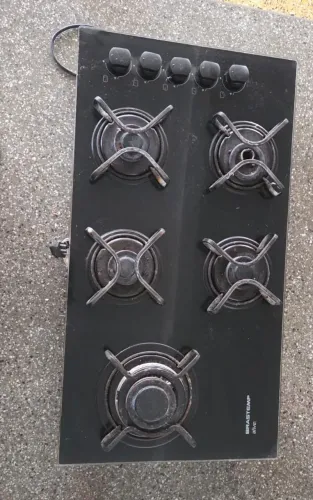 Cooktop à gás com 5 bocas Brastemp