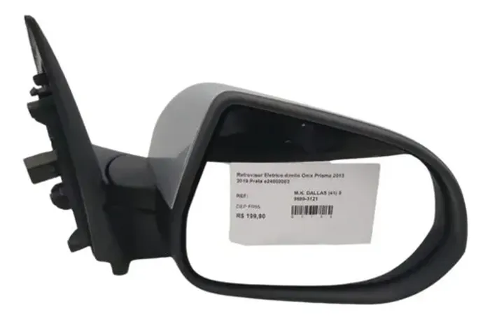 Retrovisor Eletrico Direito Onix Prisma 2013 2019 Prata E24002003